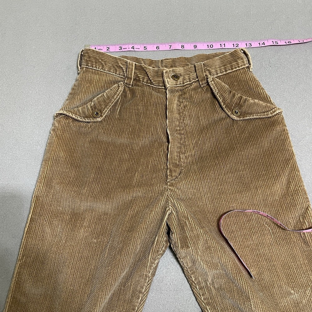 Vtg Womens Corduroy Pants Knickers Tan Cropped Equestrian Talon Zipper Sz 11 - Picture 14 of 16